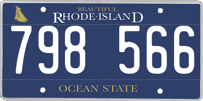 RI license plate 798566