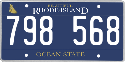 RI license plate 798568