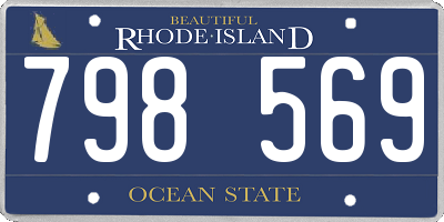 RI license plate 798569