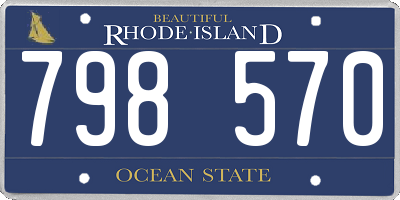 RI license plate 798570