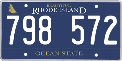 RI license plate 798572