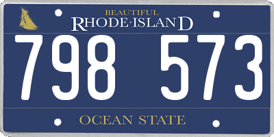 RI license plate 798573