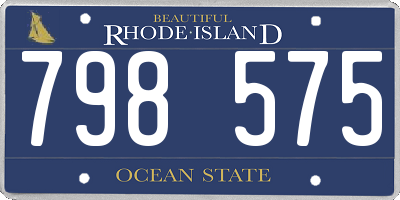 RI license plate 798575
