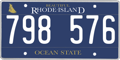 RI license plate 798576