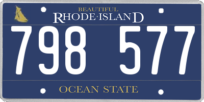 RI license plate 798577