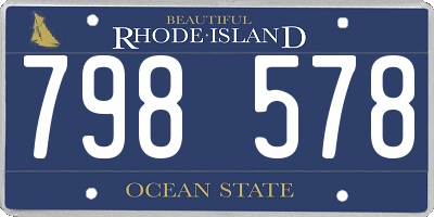 RI license plate 798578