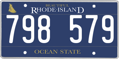 RI license plate 798579