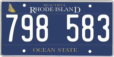 RI license plate 798583