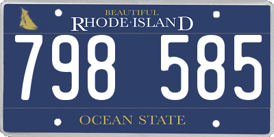RI license plate 798585