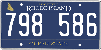 RI license plate 798586