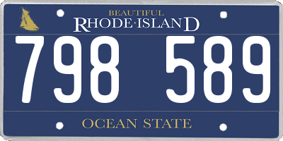 RI license plate 798589
