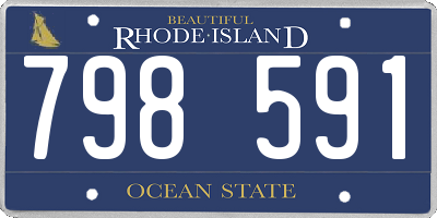 RI license plate 798591