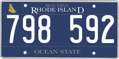 RI license plate 798592