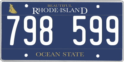 RI license plate 798599
