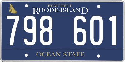 RI license plate 798601