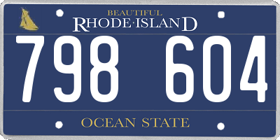 RI license plate 798604