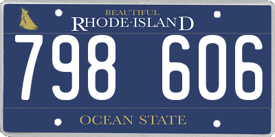 RI license plate 798606