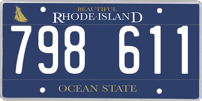 RI license plate 798611