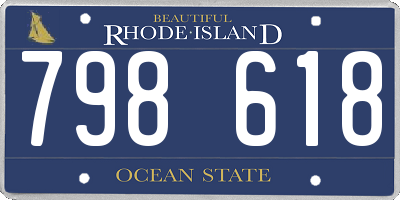 RI license plate 798618