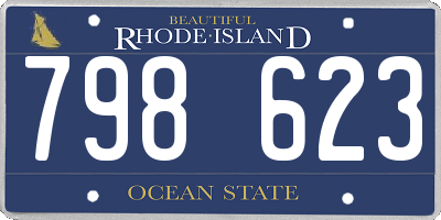 RI license plate 798623