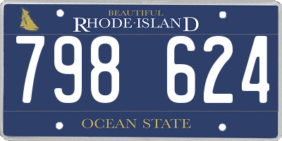 RI license plate 798624