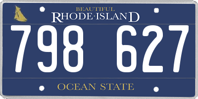 RI license plate 798627