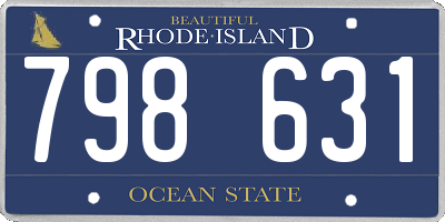 RI license plate 798631