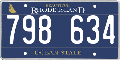 RI license plate 798634