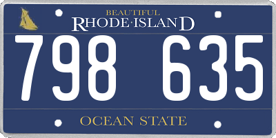 RI license plate 798635