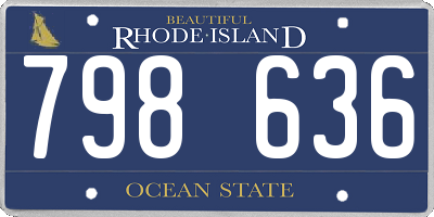 RI license plate 798636