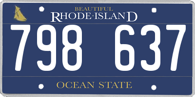 RI license plate 798637