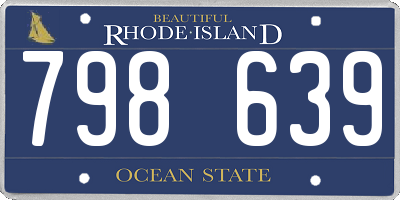 RI license plate 798639