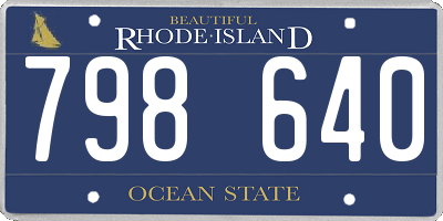 RI license plate 798640