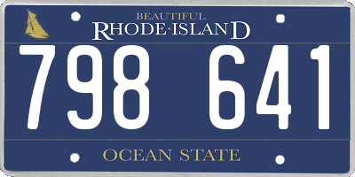 RI license plate 798641