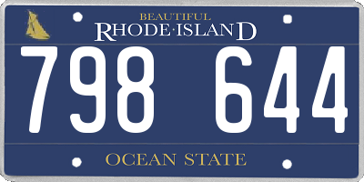 RI license plate 798644