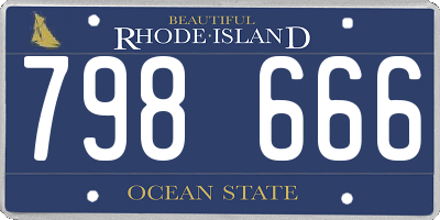 RI license plate 798666