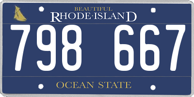 RI license plate 798667