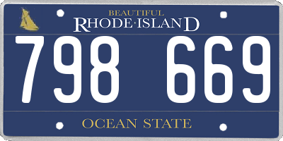 RI license plate 798669