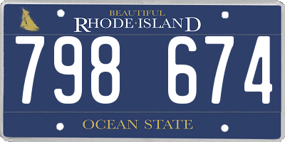 RI license plate 798674