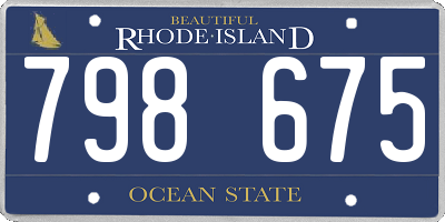 RI license plate 798675