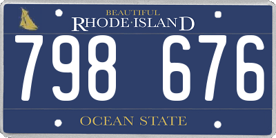 RI license plate 798676