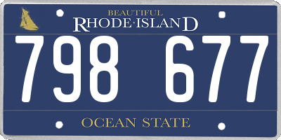 RI license plate 798677