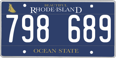 RI license plate 798689