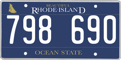 RI license plate 798690
