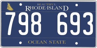 RI license plate 798693
