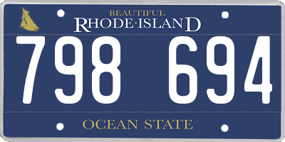 RI license plate 798694