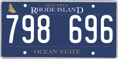 RI license plate 798696