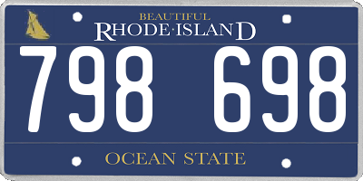 RI license plate 798698