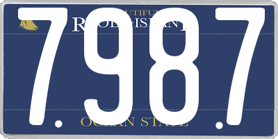 RI license plate 7987