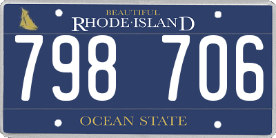 RI license plate 798706